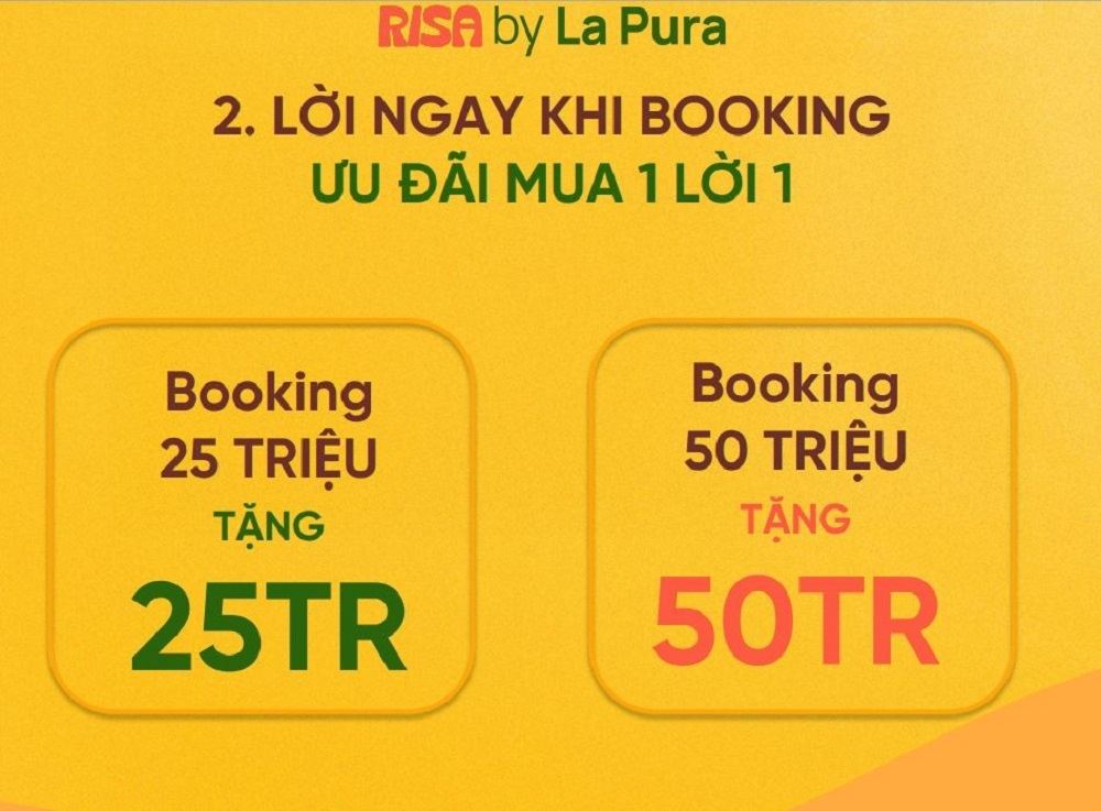 Chính sách bán hàng Risa Lapura cùng lịch thanh toán mới nhất 2 Ưu đãi booking căn hộ Risa Lapura hấp dẫn